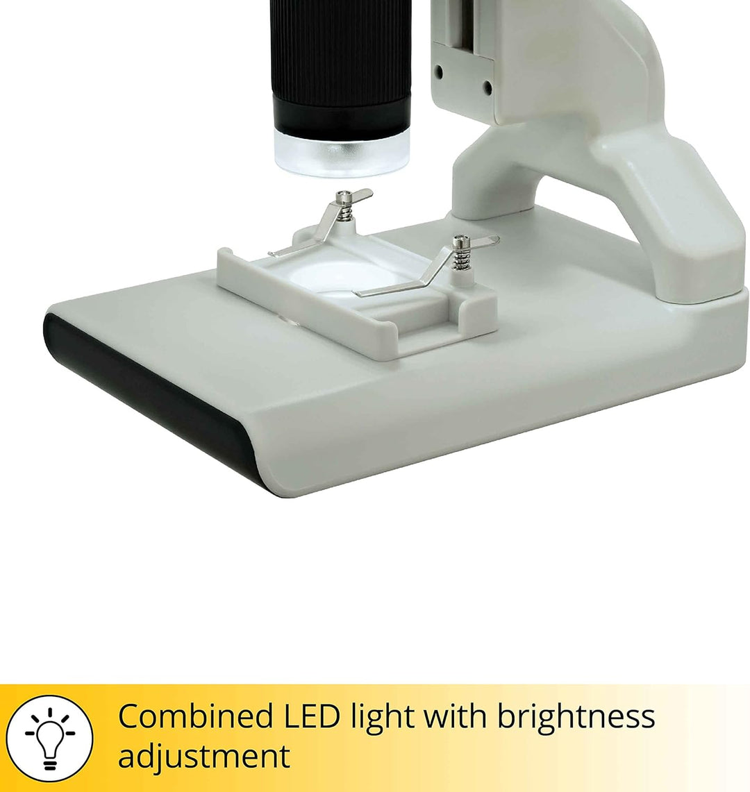 Levenhuk Rainbow DM700 LCD Digitales Drahtloses Mikroskop mit 17,8-cm-LCD-Bildschirm, 10- bis 200-Fa