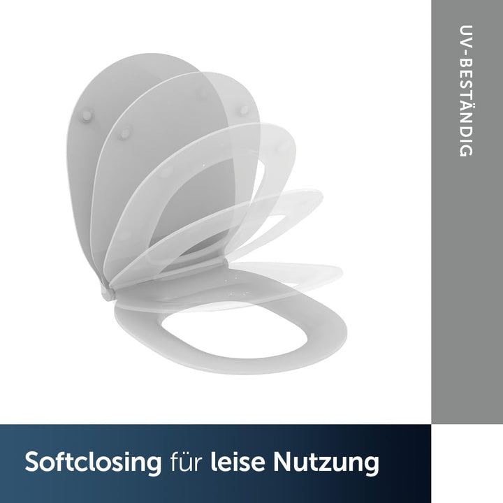 Ideal Standard E036601 Connect Air WC-Sitz, Weiss Sandwich mit Softclosing