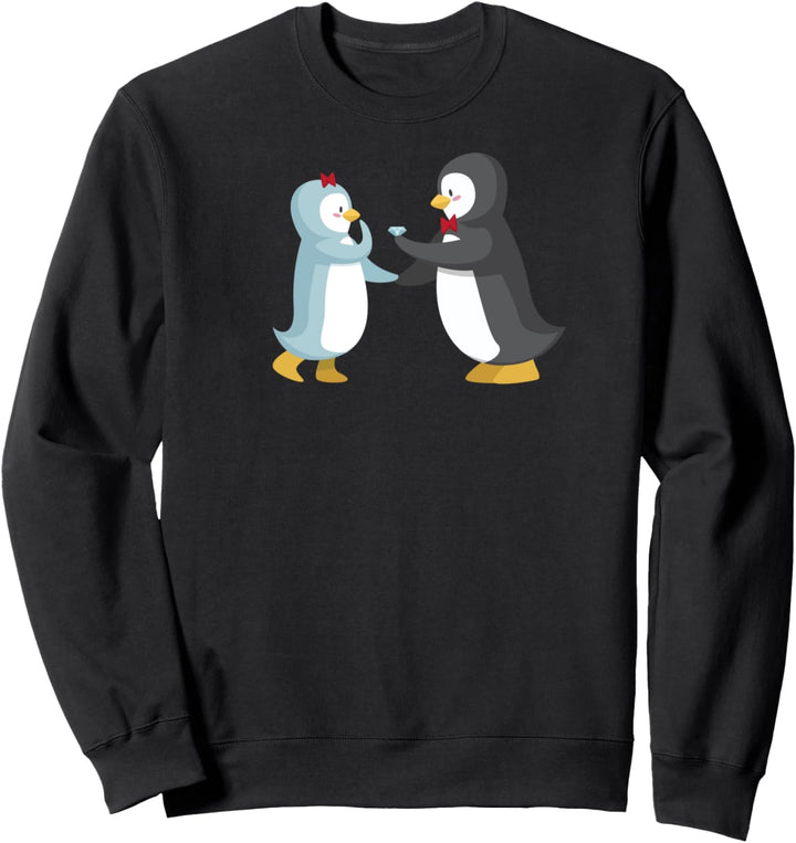 PINGUIN Paar Geschenk Hochzeit Jahrestag Valentinstag Sie Sweatshirt