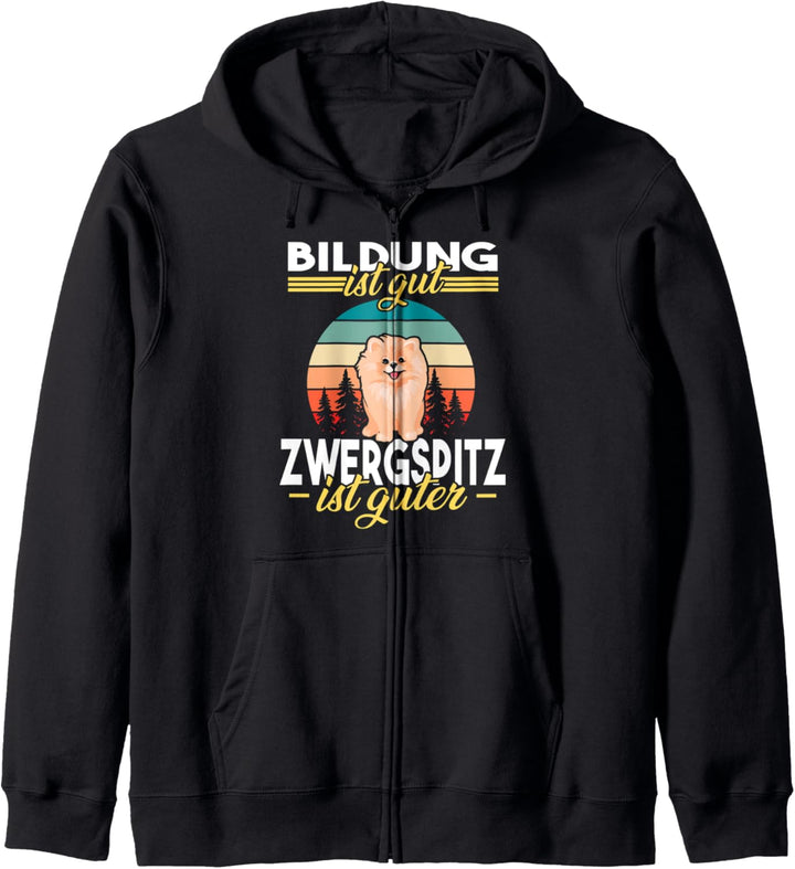 Hund Schüler Schule Lehrer Student Zwergspitz Kapuzenjacke