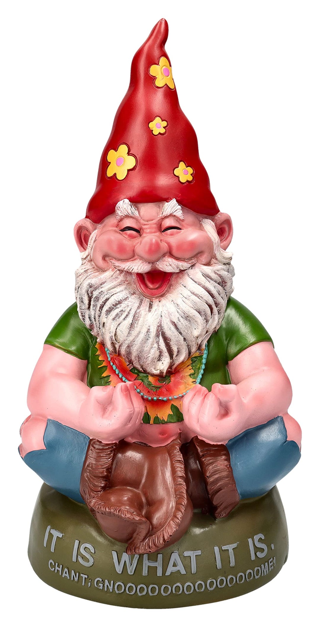 Pacific Giftware Gartenzwerg Figur - Hippie beim Meditieren 28 cm | Garten Zwerg Statue lustig witzi