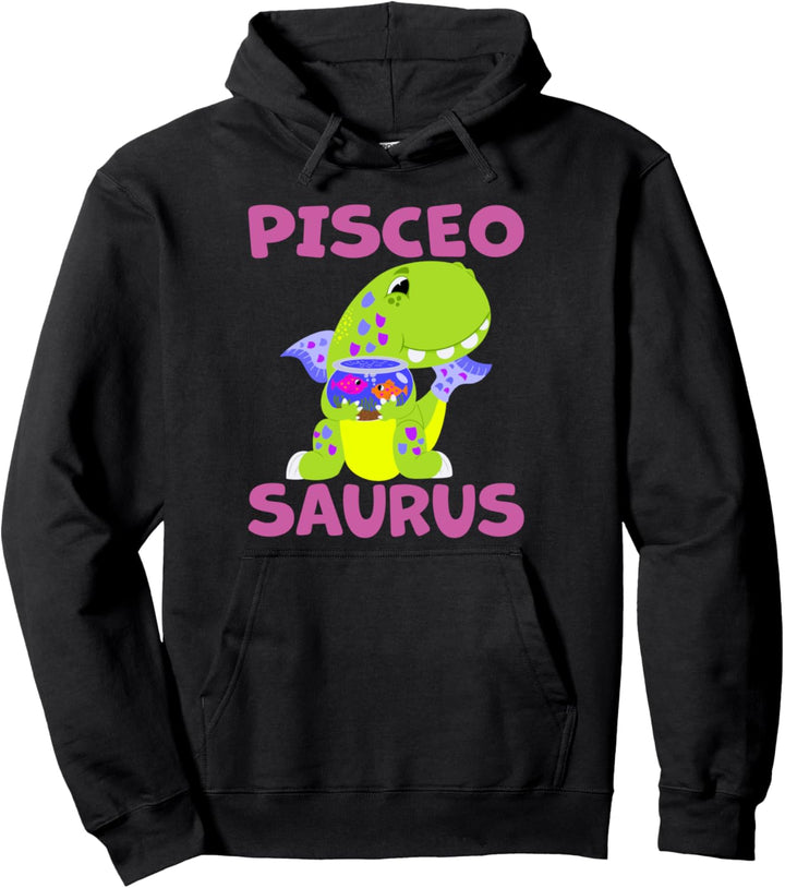 Pisceosaurus Fische Sternzeichen Tierkreiszeichen T-Rex Pullover Hoodie