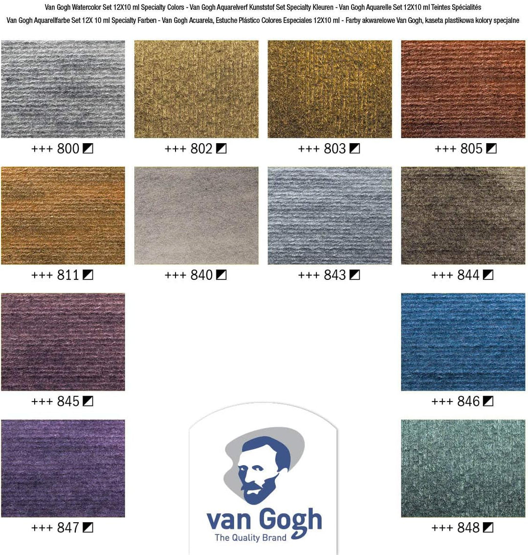 Royal Talens Van Gogh Pocket Aquarellfarbe Set-Metallic & Interferenzfarben