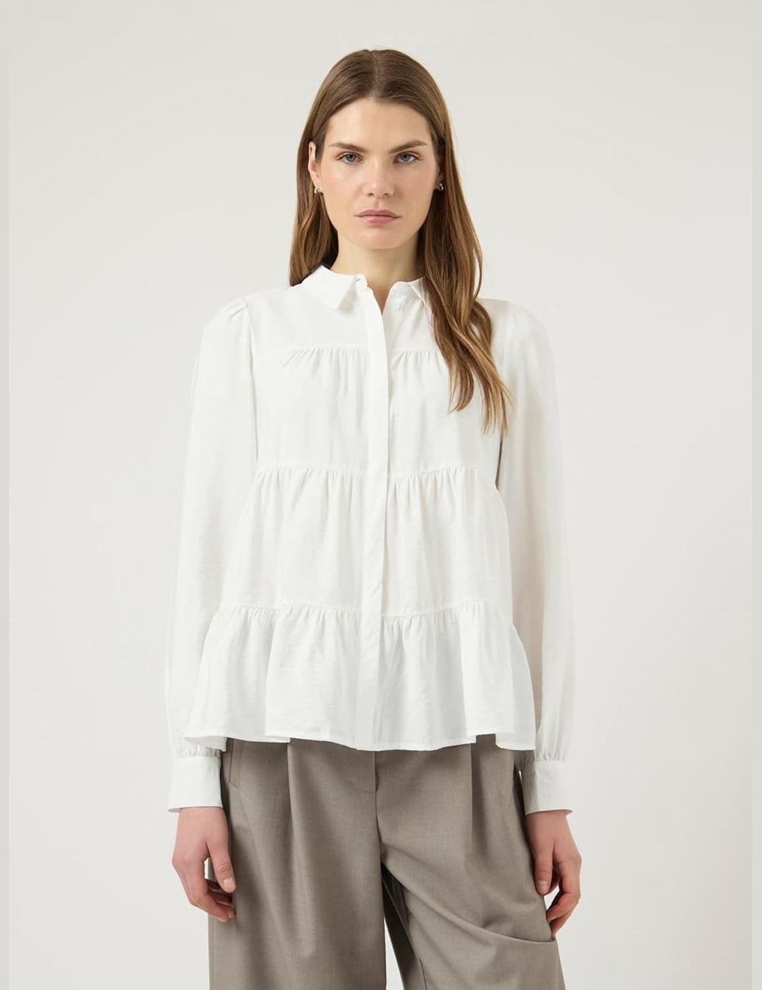 YAS Damen Yaspala Ls Shirt S. Noos Hemd/Bluse XS Star White, XS Star White