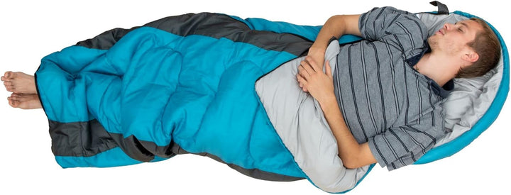Origin Outdoors Unisex – Erwachsene Sommer Schlafsack, Blau-Grau, One Size