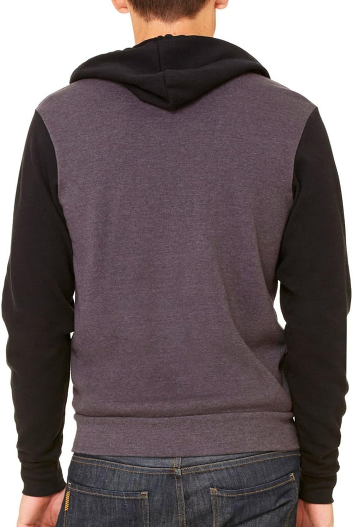Bella+Canvas Unisex Sweatjacke Poly-Cotton Full Zip Hoodie Blau Navy XL