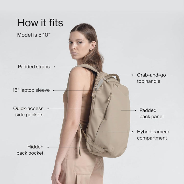 Urth Norite 24L Modularer Kamera- und Laptop-Reiserucksack – wasserabweisende, diebstahlsichere, rec
