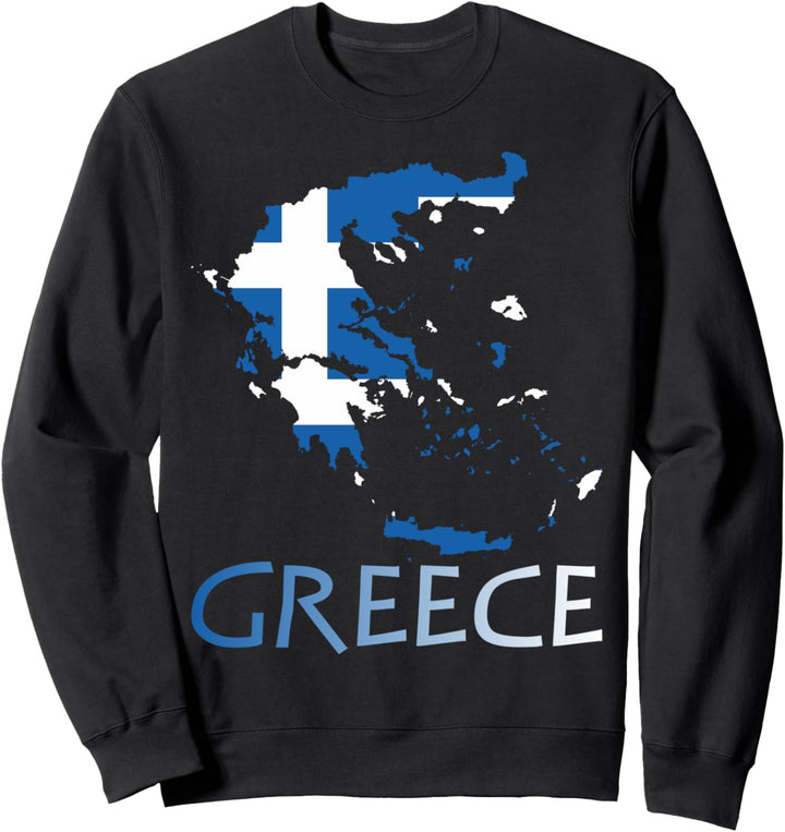 Greece Griechenland Flagge Karten Sweatshirt