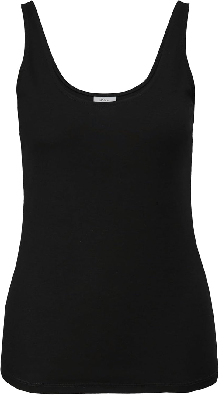 s.Oliver BLACK LABEL Damen 2135831 T-Shirt 42 Schwarz 9999, 42 Schwarz 9999