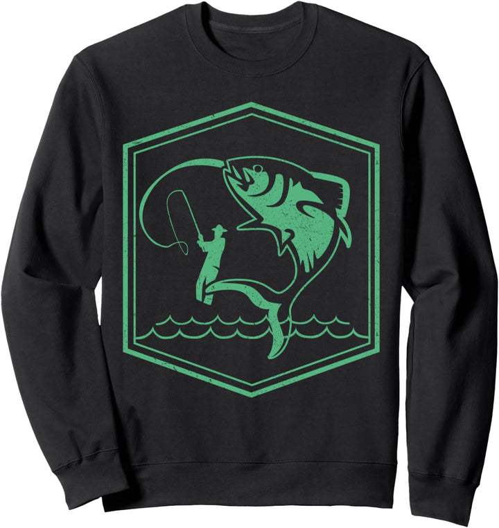 Angler Design Geschenk Angeln Angelrute Fisch Sweatshirt