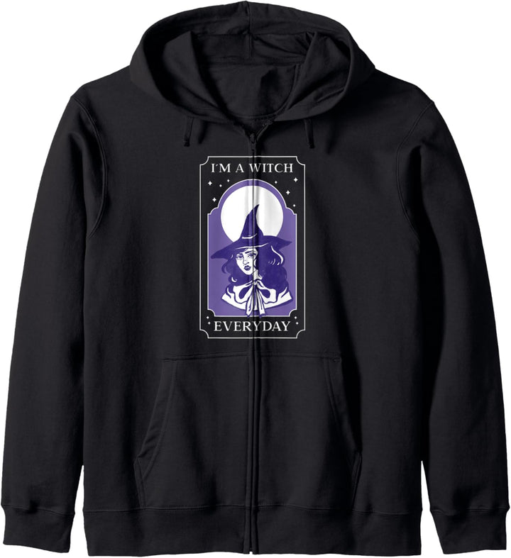 Ich bin eine Hexe jeden Tag lustiges Kostüm Halloween Kapuzenjacke