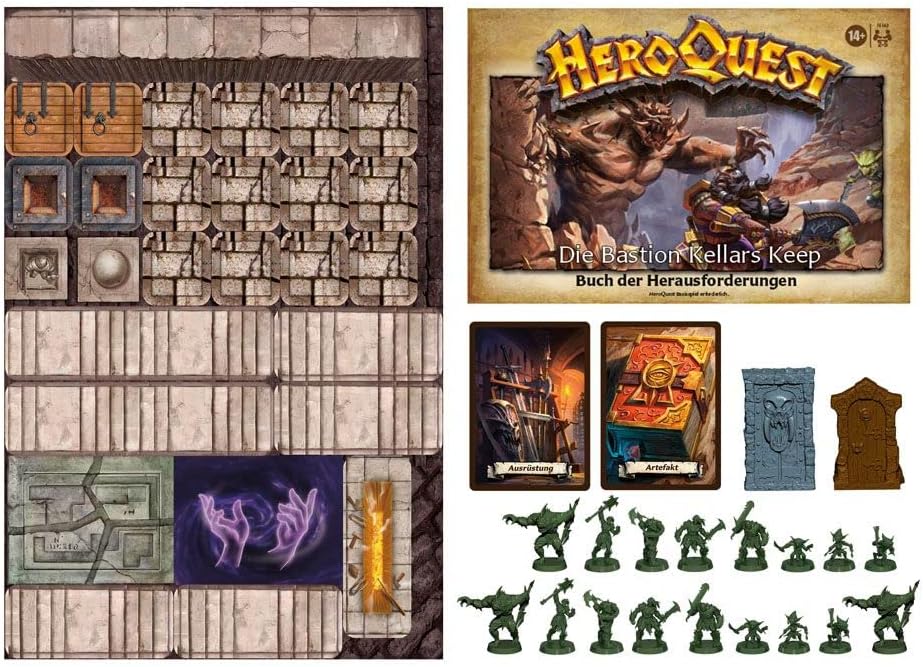 Hasbro Hill HeroQuest Die Bastion Kellars Keep Abenteuerpack, ab 14 Jahren, HeroQuest Basisspiel erf