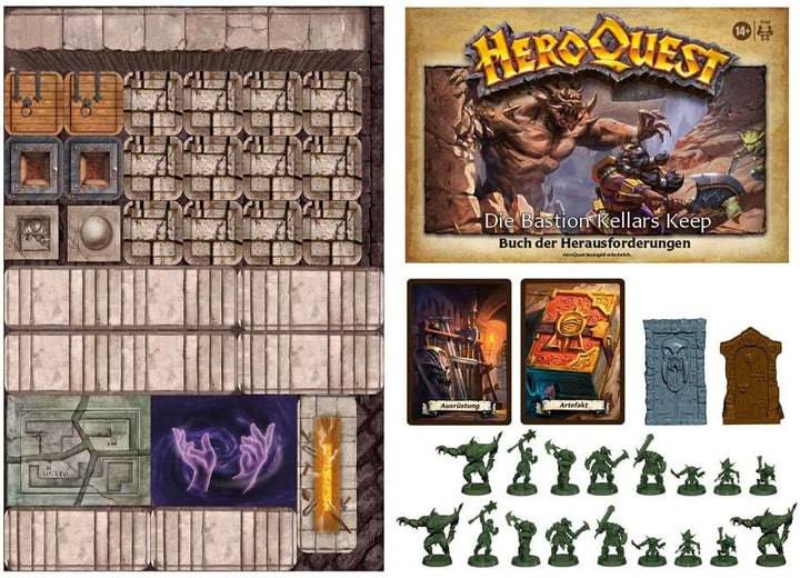 Hasbro Hill HeroQuest Die Bastion Kellars Keep Abenteuerpack, ab 14 Jahren, HeroQuest Basisspiel erf