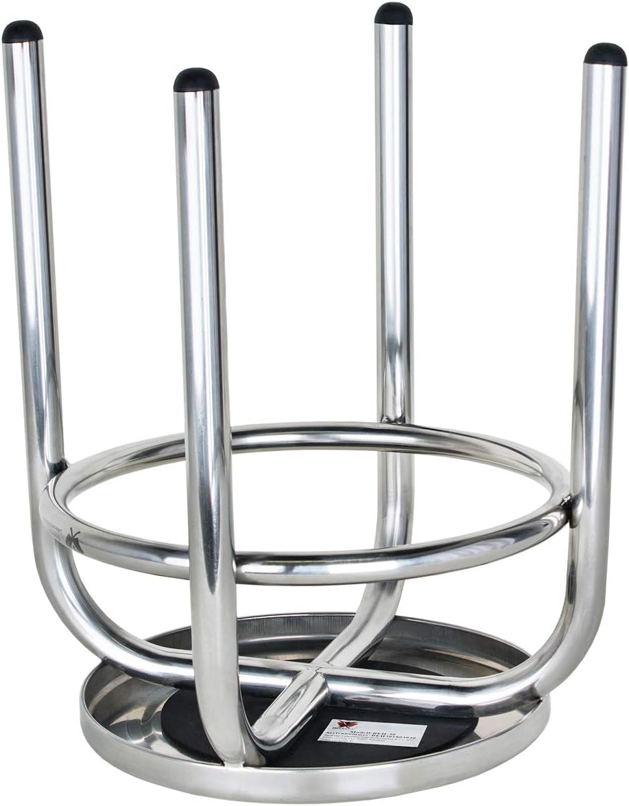 Beeketal 'BEH-30' Hocker aus Edelstahl mit Ø 29 cm Sitzfläche, ca. 1,5 kg, (L/B/H): ca. 370 x 370 x