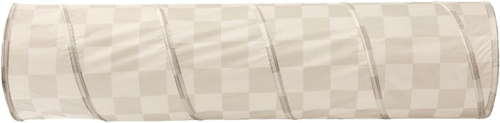 3 Sprouts - Krabbeltunnel für Kinder ab 1 Jahr – Spieltunnel Indoor &amp; Outdoor - Schachbrett-beige, S