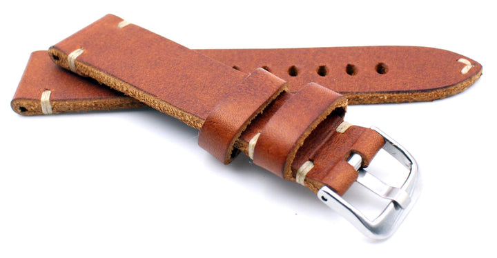 Sulla RIOS 1931 Herren Leder Deutsch Uhrenarmband Vintage 20mm hell braun