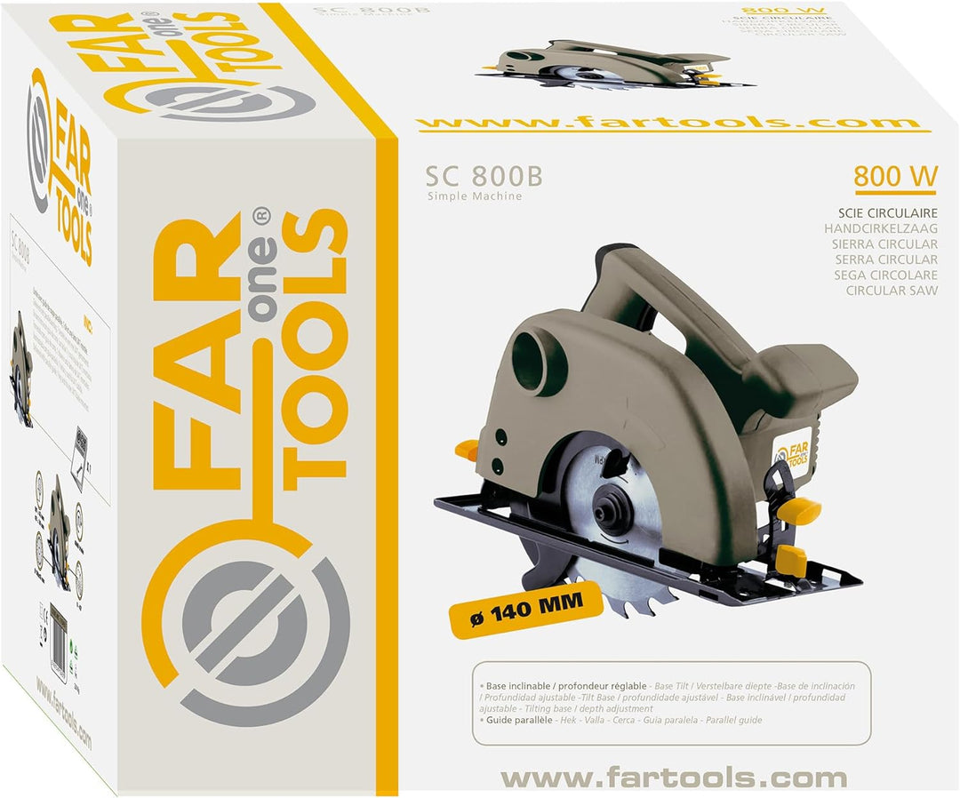 Fartools One SC800B Kreissäge, 800 W, Durchmesser 140 mm