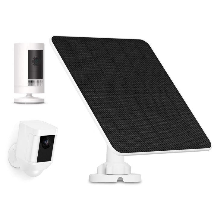 Solarpanel für Ring Kamera, 5W Solar Charger für Ring Stick Up Cam/Pro Akku, Spotlight Cam Plus/Pro