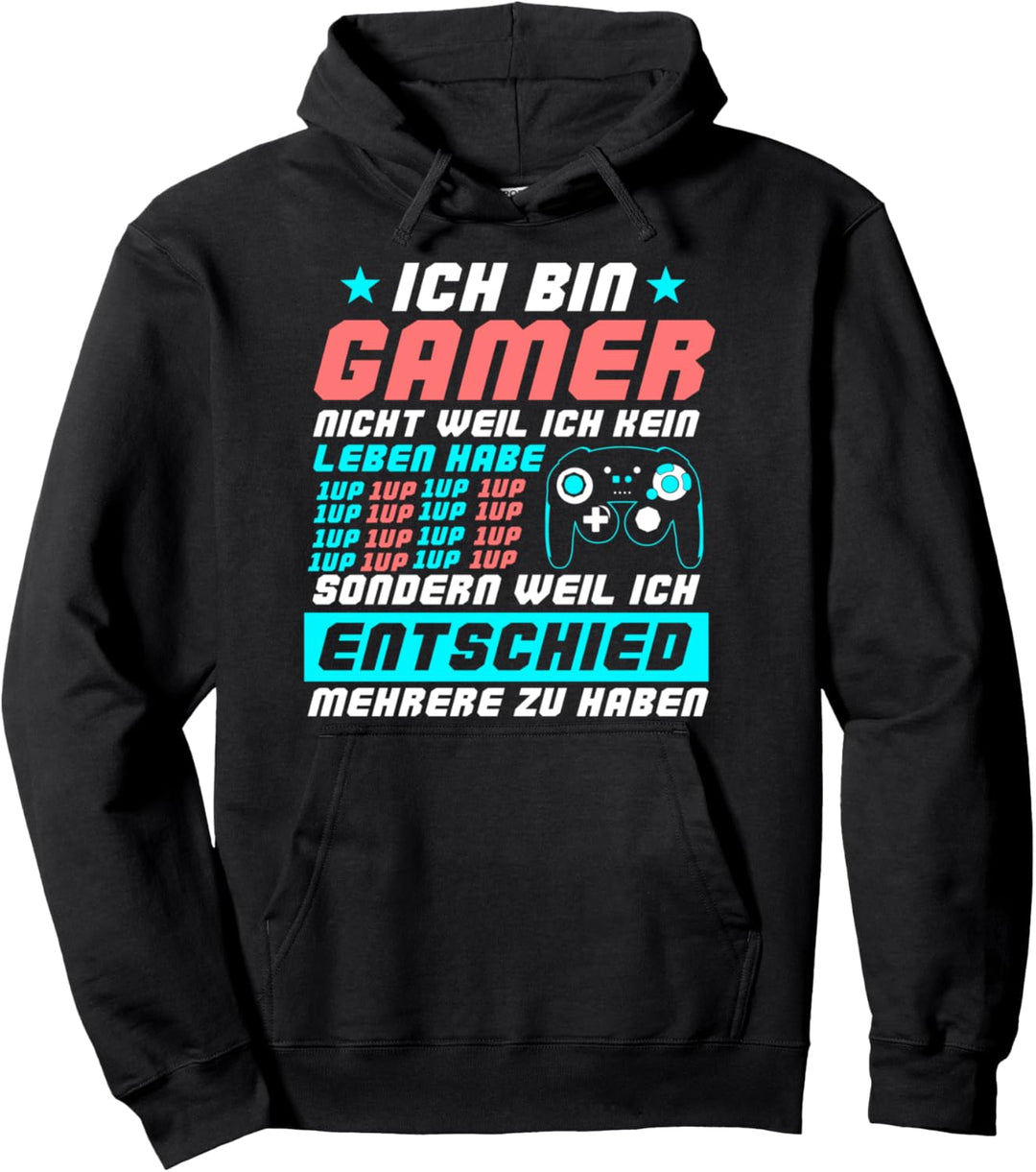 Ich bin Gamer, Geschenk Shirt mit lustigen Spruch, Zocker Pullover Hoodie