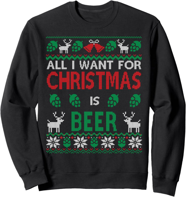 Ugly Christmas Beer Handwerkliche Bier Hässliche Weihnachten Sweatshirt