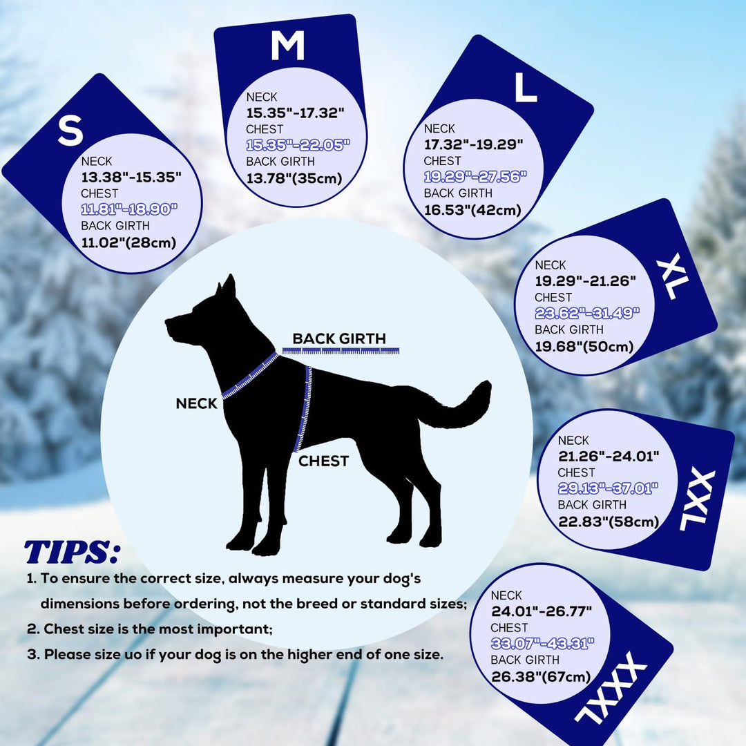 EMUST Hundemantel, Winddichte Hundebekleidung für kaltes Wetter, Reflektierende Wintermäntel für Hun