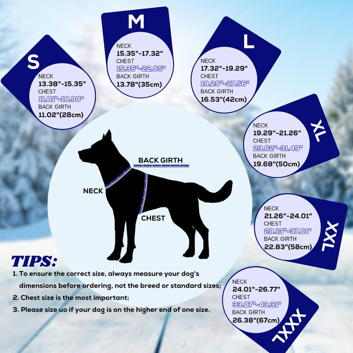 EMUST Hundemantel, Winddichte Hundebekleidung für kaltes Wetter, Reflektierende Wintermäntel für Hun