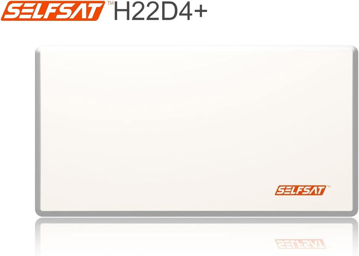 Selfsat H22D4+ 4 TV Teilnehmer SAT Flachantenne Flat +Profi Fensterdurchführung Full HD