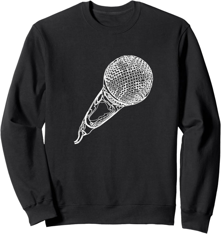 Mikrofon Musiker Karaoke Sänger Sweatshirt