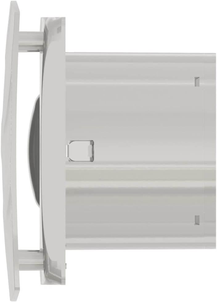 Vlano ALTO 100 Silver Badlüfter, Quick-Fix-Montagesystem, Standard, Rückschlagklappe, 100 mm, kugelg