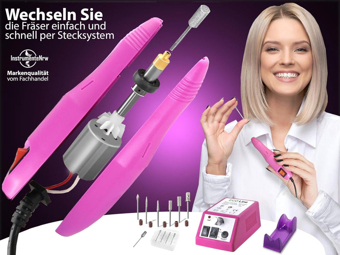 Fusspflegegerät Fusspflege Fräser Set mit grossem Diamantschleifer für die grossflächige Hornhautent