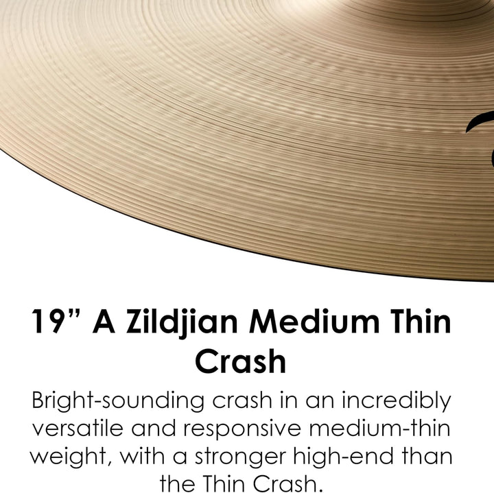 Zildjian A Zildjian Series - 19" Medium Thin Crash Cymbal 19 Zoll Medium Thin, 19 Zoll Medium Thin