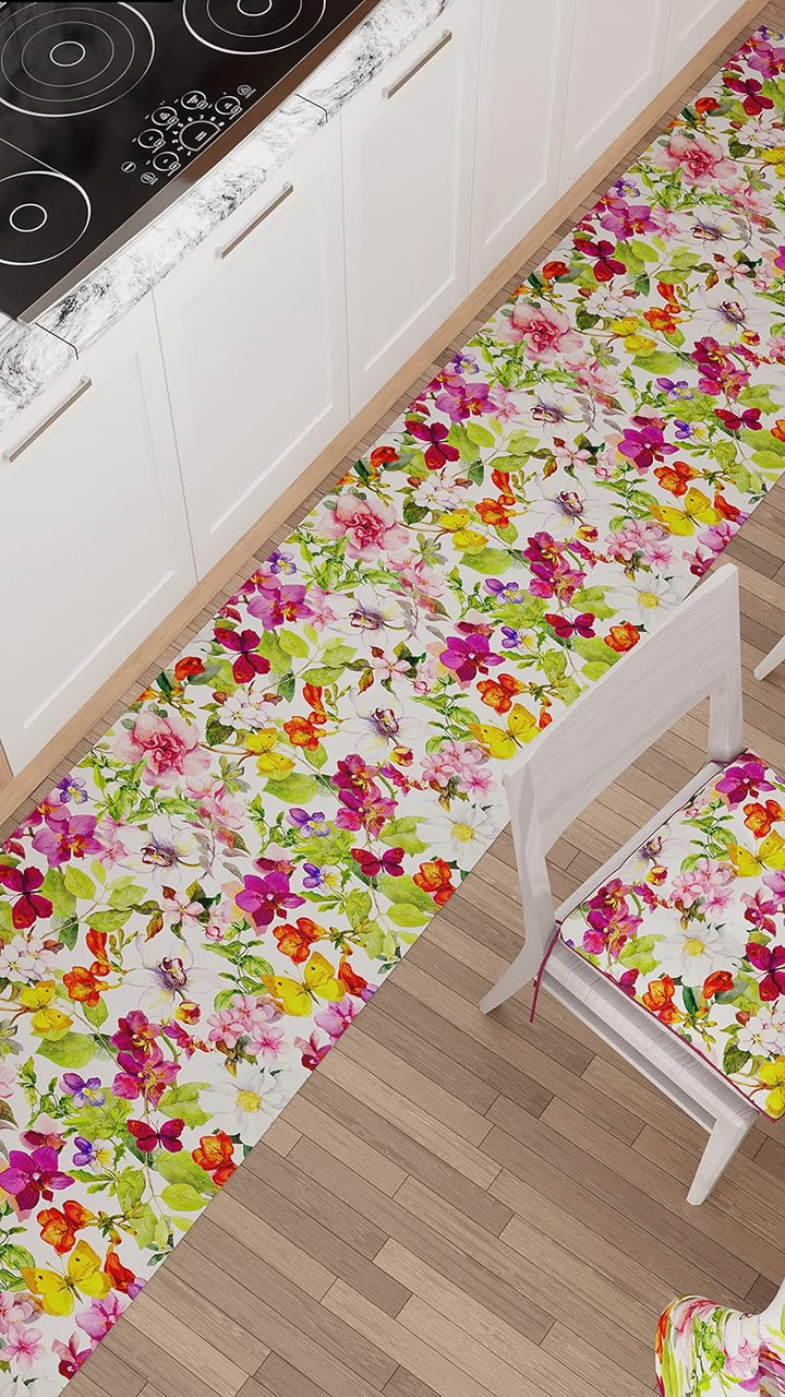 PETTI Artigiani Italiani Teppich für Küche 52x180 cm Farfalle, 52x180 cm Farfalle