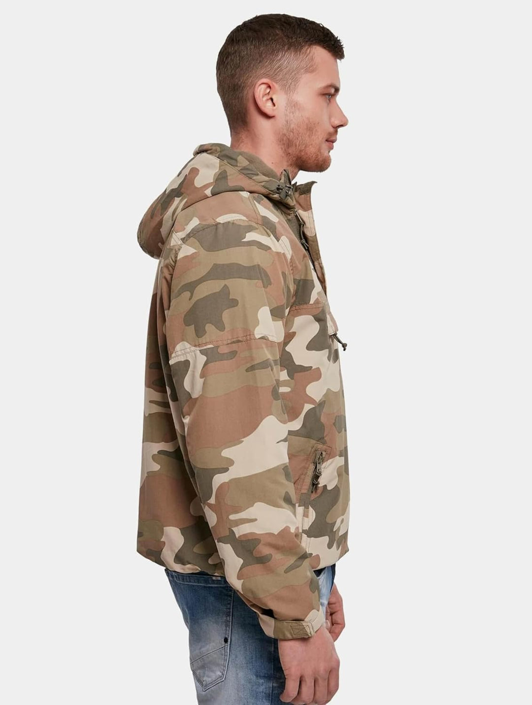 Brandit Herren Windbreaker Jacke S Light Woodland, S Light Woodland