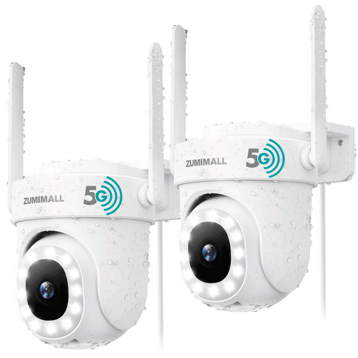 ZUMIMALL 5MP Überwachungskamera Aussen 5G/2,4GHz WLAN Kamera Überwachung aussen Kabelgebunden, 355°/