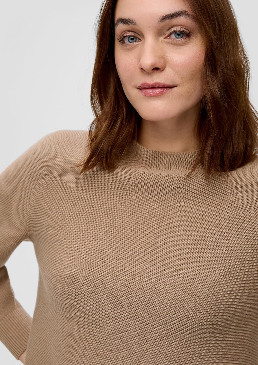 s.Oliver Strickpullover aus Viskosemix 36 Brown, 36 Brown