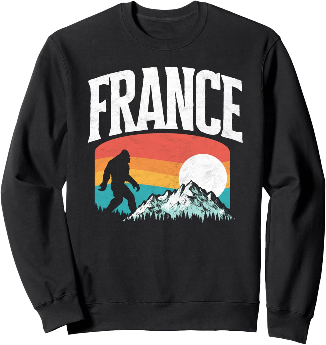 France Bigfoot Mountains 80's Vintage Nature Sweatshirt