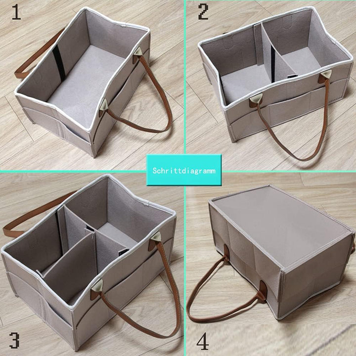 Baby Windel Caddy Organizer Korb tragbar Storage Bin gross Kindergarten Tasche mit Wechselbaren Fäch