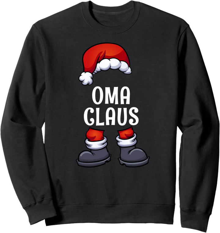 Oma Claus Weihnachten Partnerlook Familien Weihnachtsmann Sweatshirt