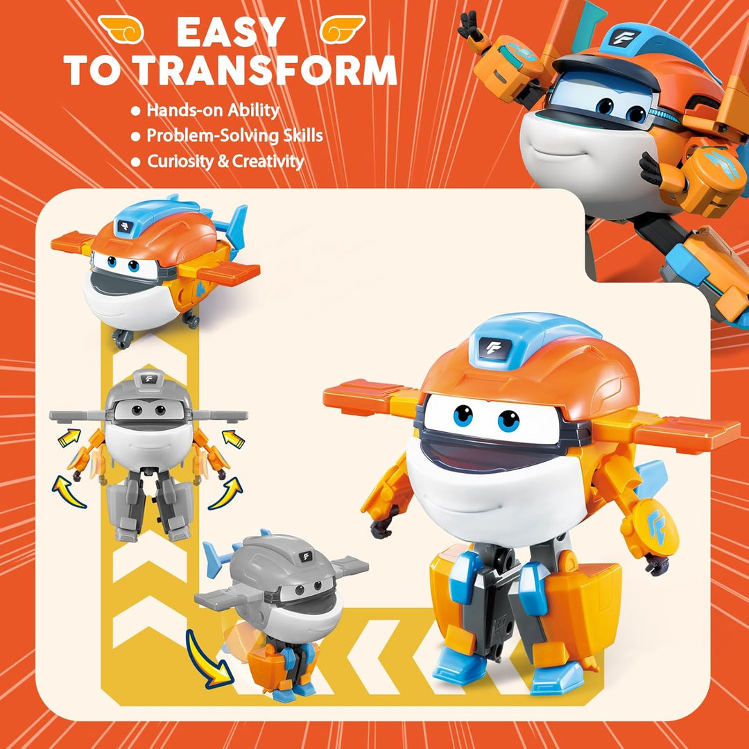 Super Wings Transformations-Flugzeug Supercharged Taki, ca. 12,7 cm grosse Spiel-Figur für Kinder, S