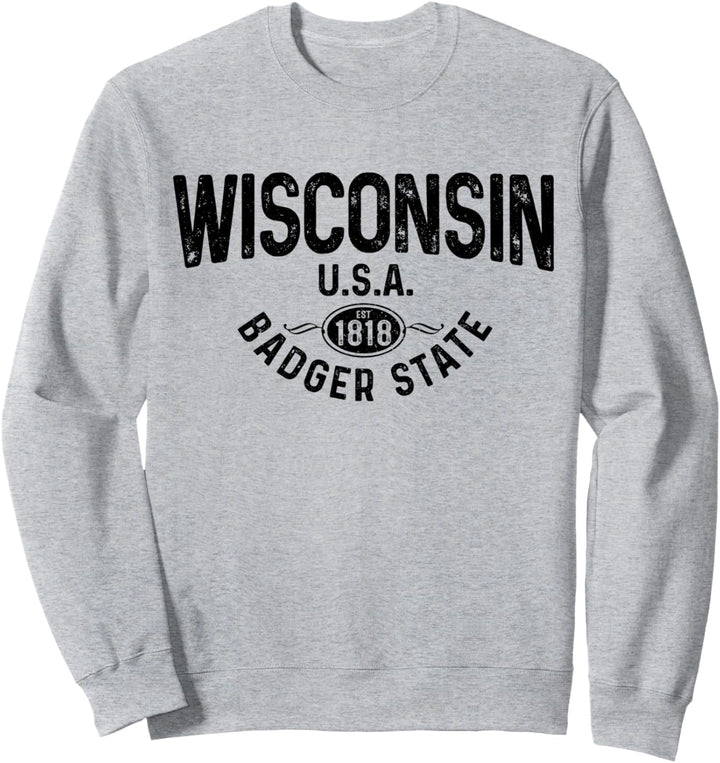 Wisconsin The Badger State EST 1818 Geschenk Sweatshirt
