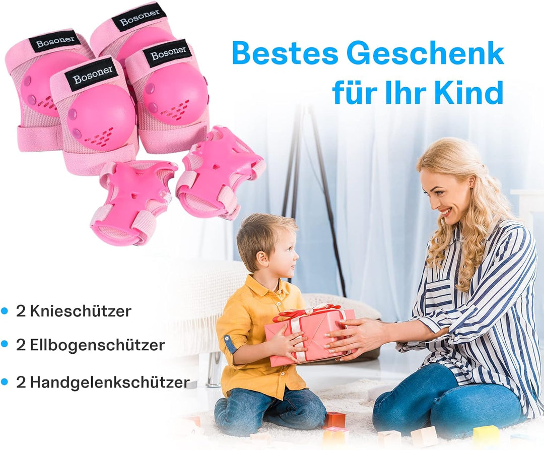 Knieschoner für Kinder, Ellenbogenschützer, Schutzausrüstung, Set für Rollschuhe, Radfahren, BMX, Sk