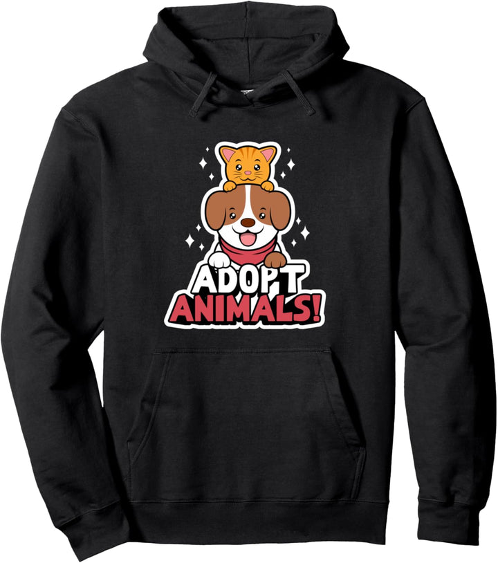 Adoptieren von Tieren Rettung Katzen und Hunde Tierheim Pullover Hoodie