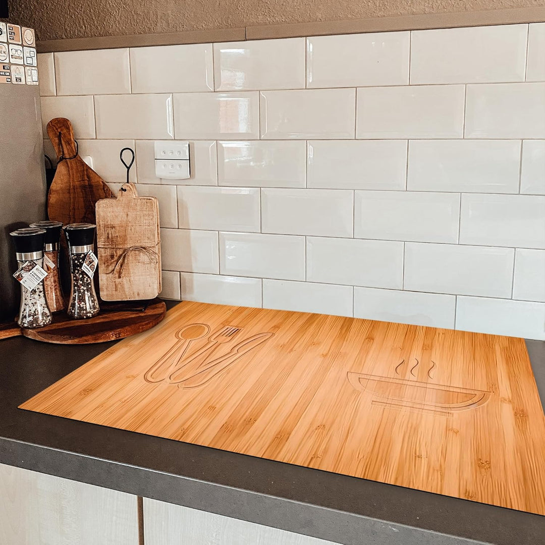 KitchenYeah© Herdabdeckplatte Einteilig Induktionsmatte Küche Abdeckung Ceranfeld Herd Abdeckplatte