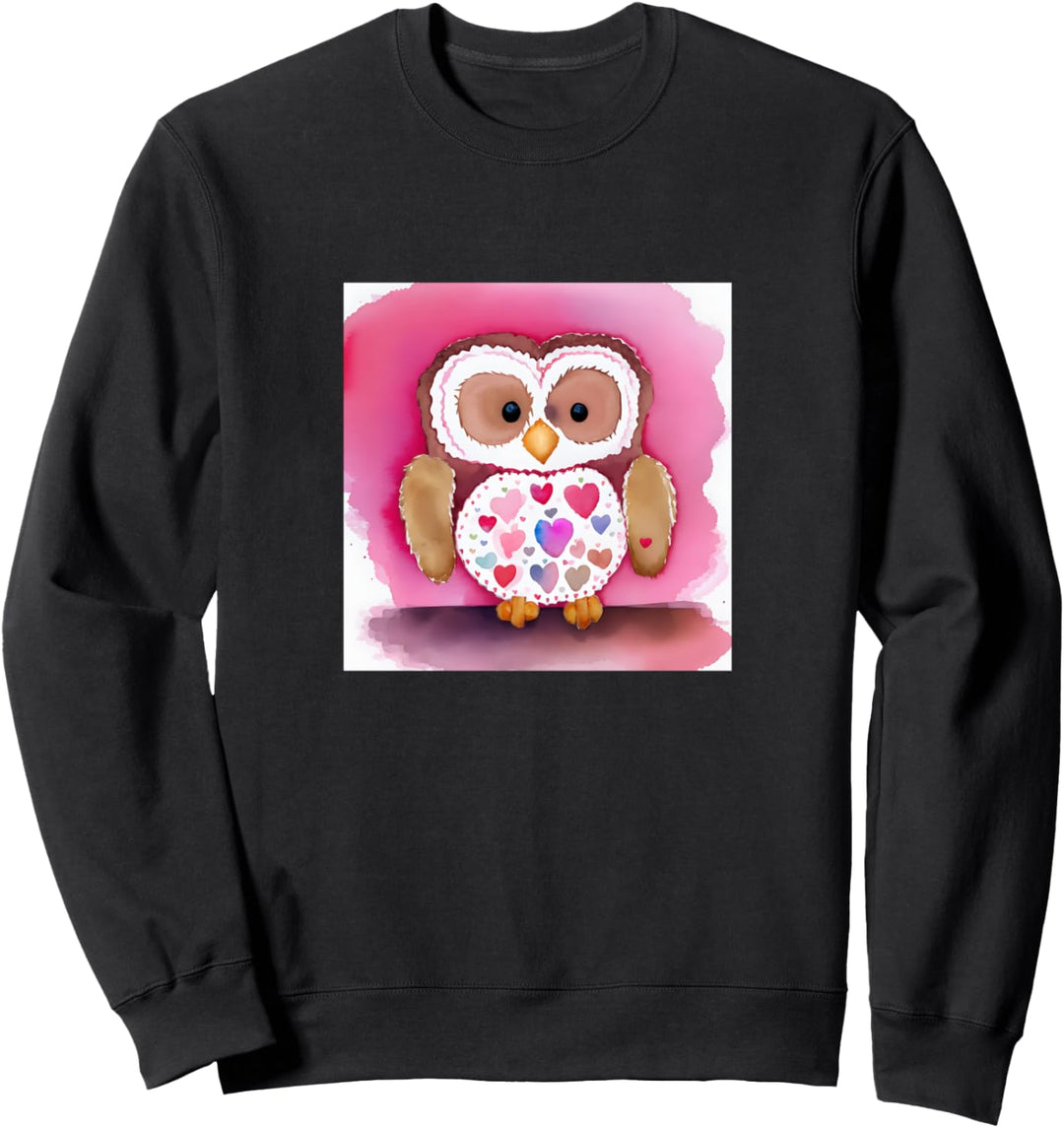 Valentinstag Liebe Herz Eule Teddy Freundin Verlobte Frau Sweatshirt