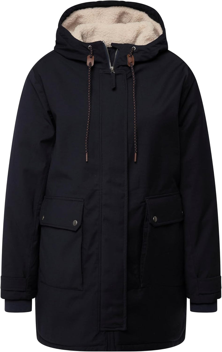 Ulla Popken Damen Hyprar Funktionsjacke mit Teddyfutter Jacken 46-48 marine, 46-48 marine