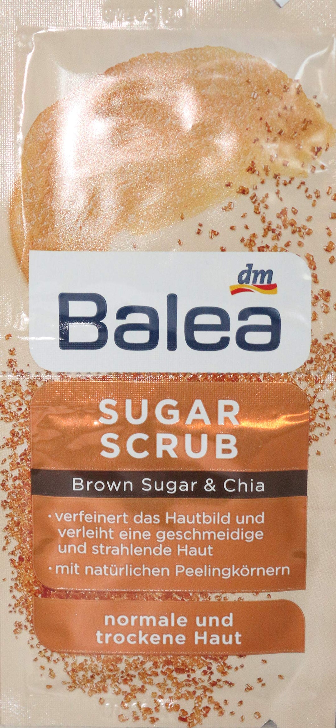 Balea Sugar Scrub Peeling Brown Suger & Chia 10er Packung