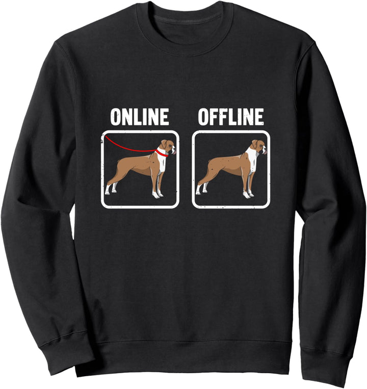 Hundebesitzer Online Offline Hundeleine Bester Freund Hunde Sweatshirt