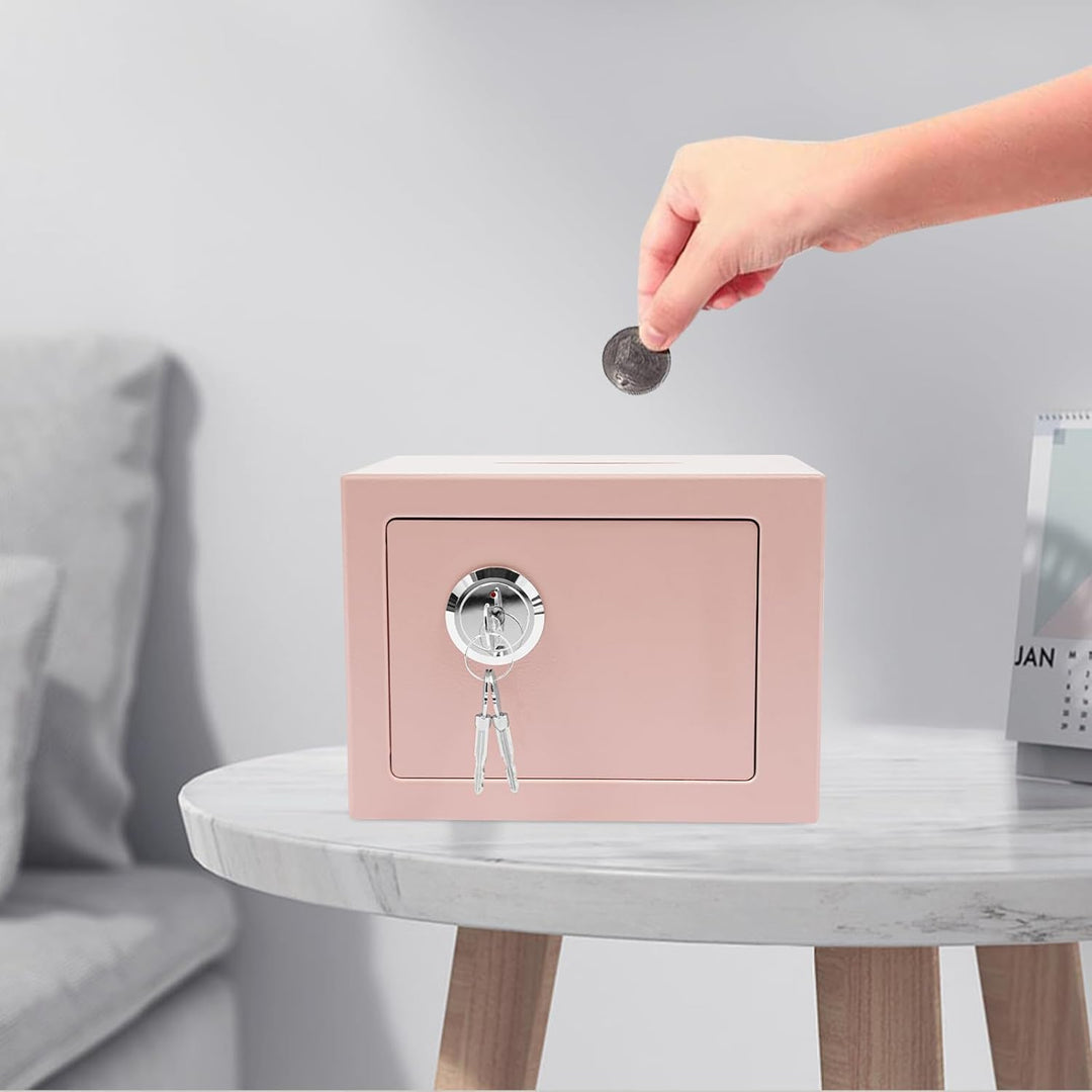 Schlüsselsafe Safe Tresor mit Münzeinwurf &amp; Schlüssel| 4.6L Sicherheitstresor Möbeltresor Wandtresor