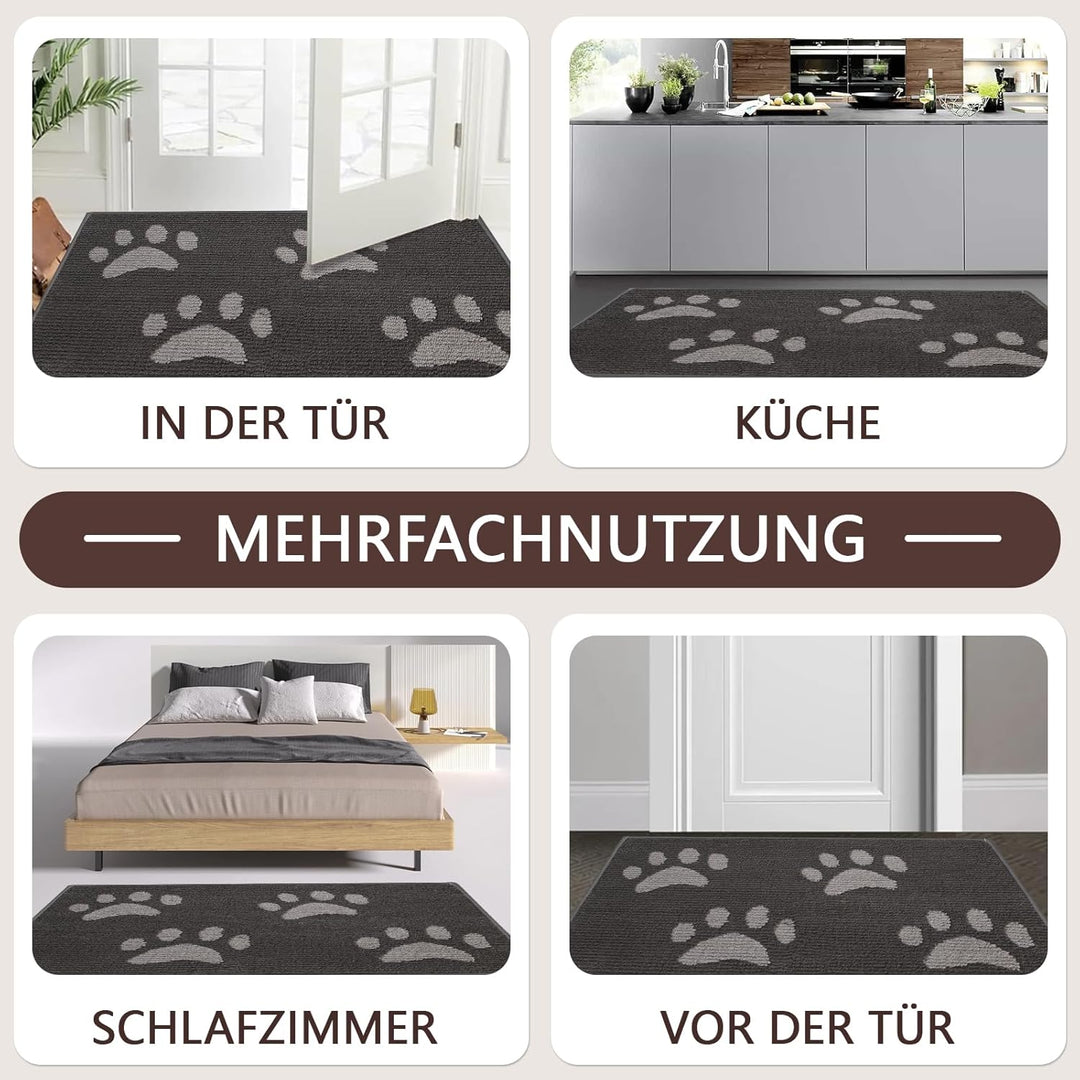 Schmutzfangmatte Innen & Aussen [60×90cm] – Fussmatte mit Rutschfester Unterseite | Saugstarke Fussm