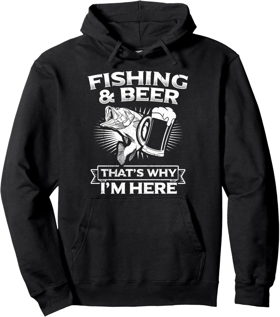 Lustiges Angler Fischen & Bier Geschenk für Fischer Pullover Hoodie